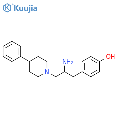 Phenol, 4-[2-amino-3-(4-phenyl-1-piperidinyl)propyl]- structure