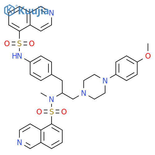 5-Isoquinolinesulfonamide,N-[2-[4-[(5-isoquinolinylsulfonyl)amino]phenyl]-1-[[4-(4-methoxyphenyl)-1-piperazinyl]methyl]ethyl]-N-methyl- structure