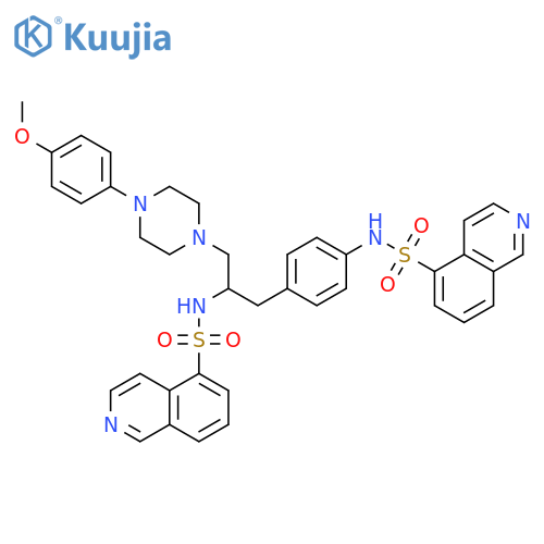 5-Isoquinolinesulfonamide,N-[2-[4-[(5-isoquinolinylsulfonyl)amino]phenyl]-1-[[4-(4-methoxyphenyl)-1-piperazinyl]methyl]ethyl]- structure