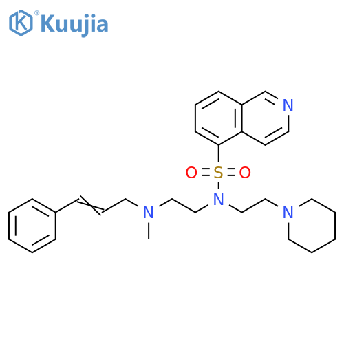 5-Isoquinolinesulfonamide,N-[2-[methyl(3-phenyl-2-propenyl)amino]ethyl]-N-[2-(1-piperidinyl)ethyl]- structure