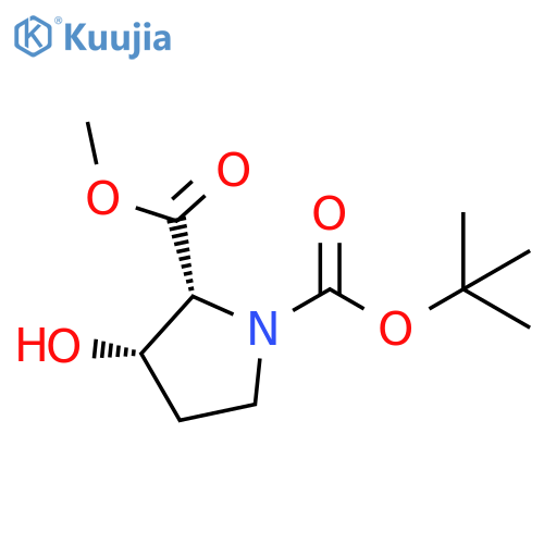 1-Tert-Butyl 2-methyl (2R,3S)-3-hydroxypyrrolidine-1,2-dicarboxylate structure