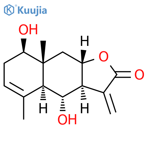 Naphtho[2,3-b]furan-2(3H)-one,3a,4,4a,7,8,8a,9,9a-octahydro-4,8-dihydroxy-5,8a-dimethyl-3-methylene-,(3aS,4R,4aS,8R,8aR,9aS)- structure
