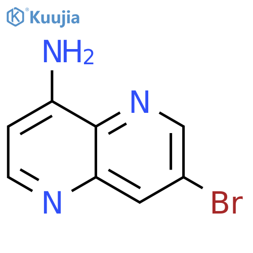 7-BroMo-1,5-naphthyridin-4-aMine structure
