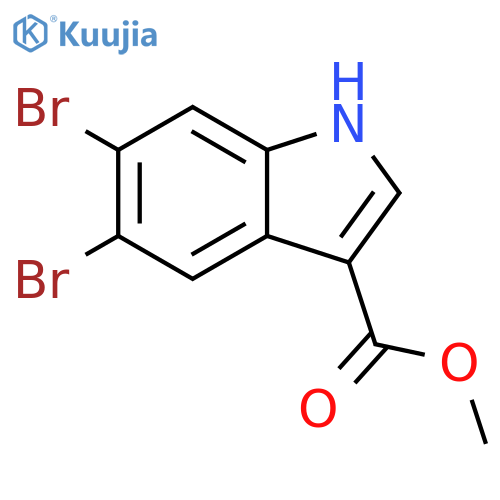5,6-dibromo-1H-indole-3-carboxylic acid methyl ester structure
