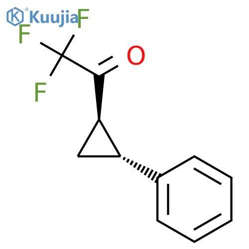 Ethanone, 2,2,2-trifluoro-1-(2-phenylcyclopropyl)-, (1R-trans)- (9CI) structure