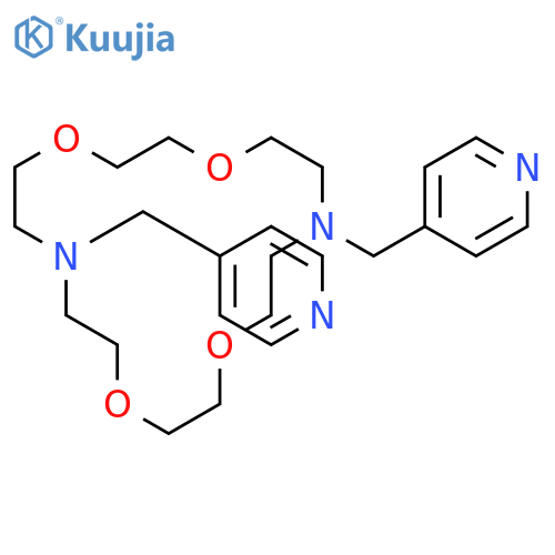 1,4,10,13-Tetraoxa-7,16-diazacyclooctadecane, 7,16-bis(4-pyridinylmethyl)- structure