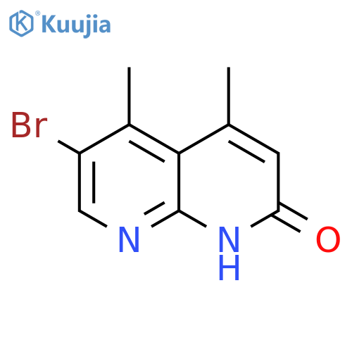 6-Bromo-4,5-dimethyl-1,8-naphthyridin-2(1H)-one structure