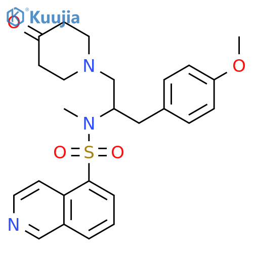 5-Isoquinolinesulfonamide,N-[1-[(4-methoxyphenyl)methyl]-2-(4-oxo-1-piperidinyl)ethyl]-N-methyl- structure