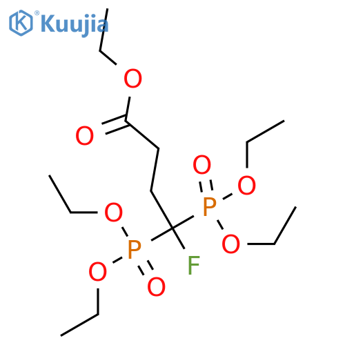 Ethyl 4,4-bis(diethoxyphosphoryl)-4-fluorobutanoate structure