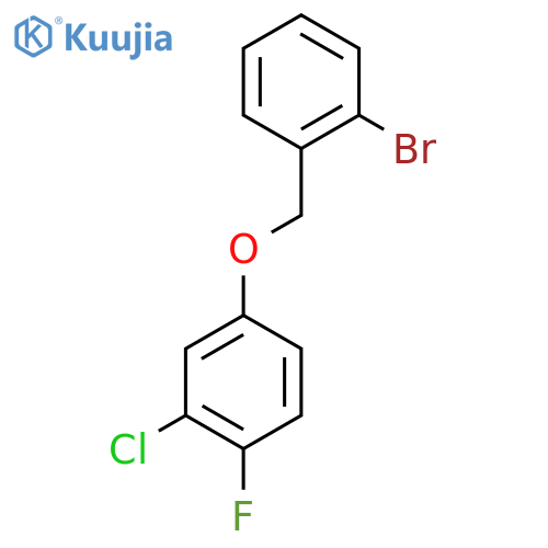 4-[(2-bromophenyl)methoxy]-2-chloro-1-fluorobenzene structure