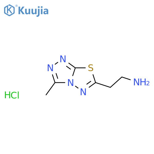 2-(3-Methyl-[1,2,4]triazolo[3,4-b][1,3,4]thiadiazol-6-yl)ethanamine hydrochloride structure