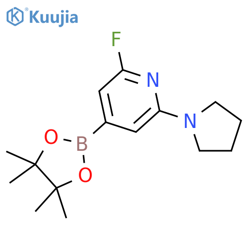 2-fluoro-6-pyrrolidinopyridine-4-boronic acid pinacol ester structure