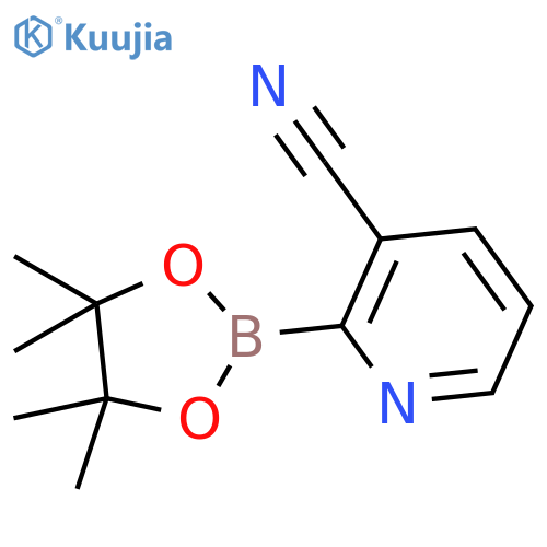 2-(4,4,5,5-Tetramethyl-1,3,2-dioxaborolan-2-yl)nicotinonitrile structure