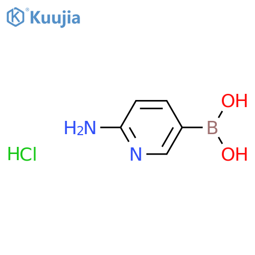 (6-Aminopyridin-3-yl)boronic acid hydrochloride structure
