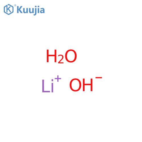 Lithium hydroxide monohydrate structure