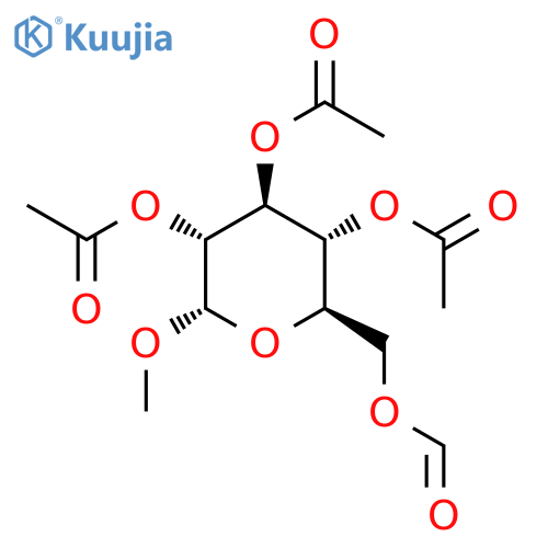 methyl 2,3,4-tri-O-acetyl-6-O-formyl-α-D-glucopyranoside structure