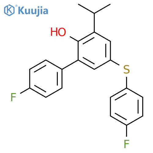 [1,1'-Biphenyl]-2-ol, 4'-fluoro-5-[(4-fluorophenyl)thio]-3-(1-methylethyl)- structure