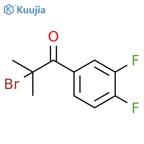 2-bromo-1-(3,4-difluorophenyl)-2-methylpropan-1-one structure