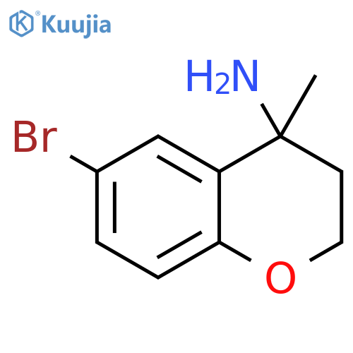 2H-1-Benzopyran-4-amine, 6-bromo-3,4-dihydro-4-methyl- structure