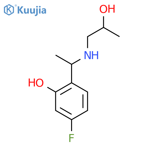 5-fluoro-2-{1-(2-hydroxypropyl)aminoethyl}phenol structure