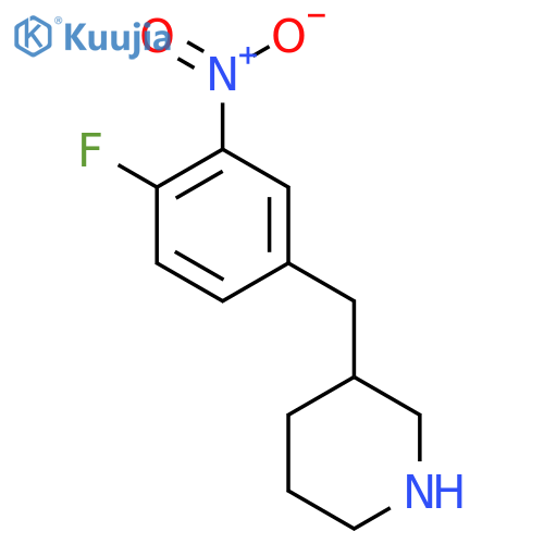 3-(4-fluoro-3-nitrophenyl)methylpiperidine structure