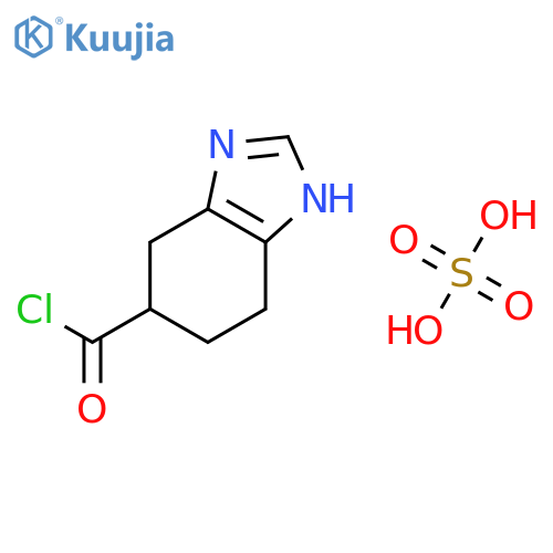 1H-Benzimidazole-5-carbonyl chloride, 4,5,6,7-tetrahydro-, sulfate (1:1) structure