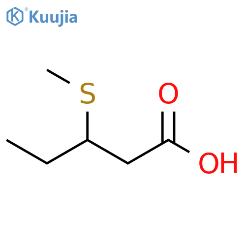 3-(methylsulfanyl)pentanoic acid structure