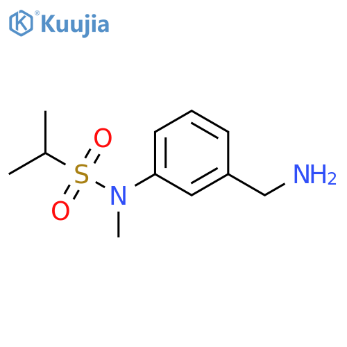 N-3-(aminomethyl)phenyl-N-methylpropane-2-sulfonamide structure