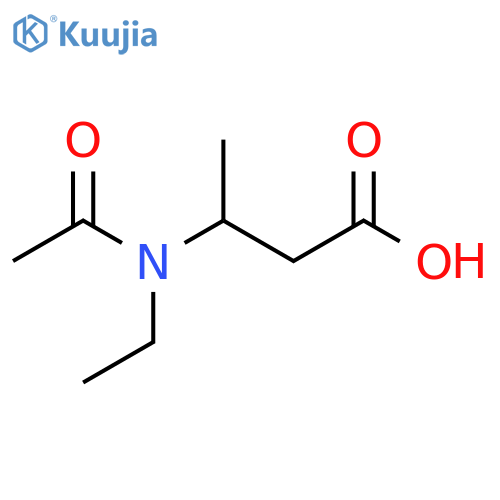 3-(N-ethylacetamido)butanoic acid structure