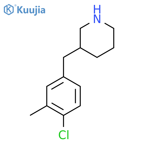 3-(4-chloro-3-methylphenyl)methylpiperidine structure