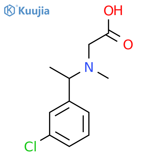 {[1-(3-Chloro-phenyl)-ethyl]-methyl-amino}-acetic acid structure