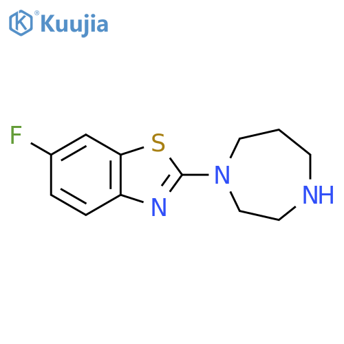 2-[1,4]Diazepan-1-yl-6-fluoro-benzothiazole structure