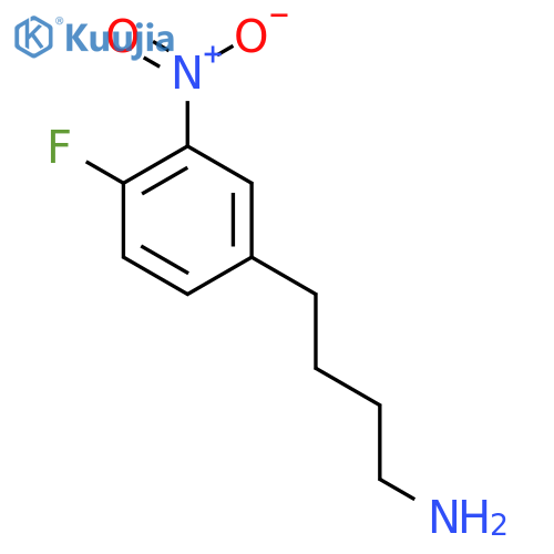 4-(4-fluoro-3-nitrophenyl)butan-1-amine structure