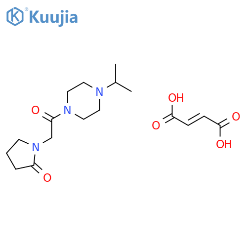 1-{2-[4-(1-methylethyl)piperazin-1-yl]-2-oxoethyl}pyrrolidin-2-one (2E)-but-2-enedioate structure