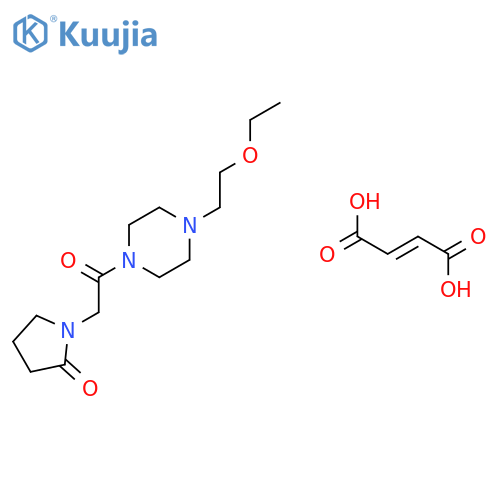 1-{2-[4-(2-ethoxyethyl)piperazin-1-yl]-2-oxoethyl}pyrrolidin-2-one (2E)-but-2-enedioate structure