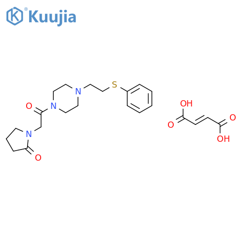 1-(2-oxo-2-{4-[2-(phenylsulfanyl)ethyl]piperazin-1-yl}ethyl)pyrrolidin-2-one (2E)-but-2-enedioate structure