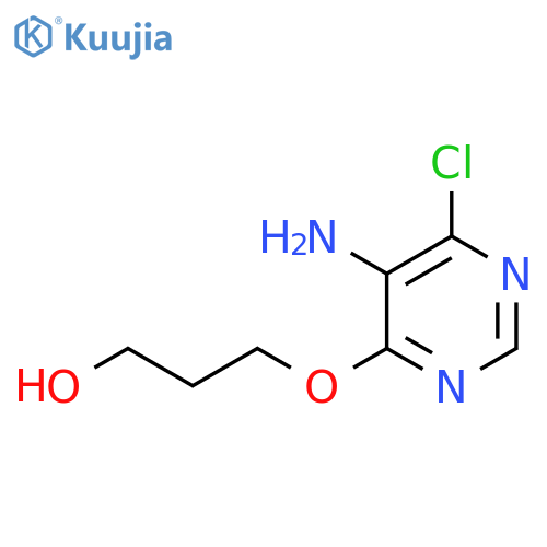 3-(5-amino-6-chloropyrimidin-4-yl)oxypropan-1-ol structure