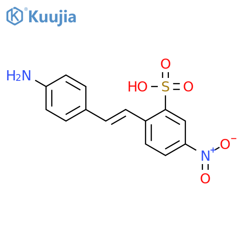 2-[2-(4-Aminophenyl)ethenyl]-5-nitrobenzene-1-sulfonic acid structure