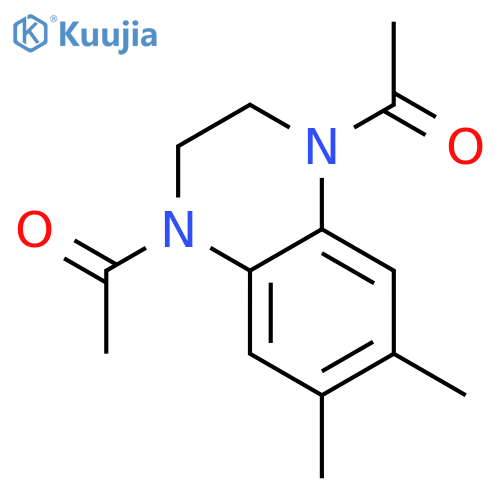 1,4-diacetyl-1,2,3,4-tetrahydro-6,7-dimethyl-Quinoxaline structure