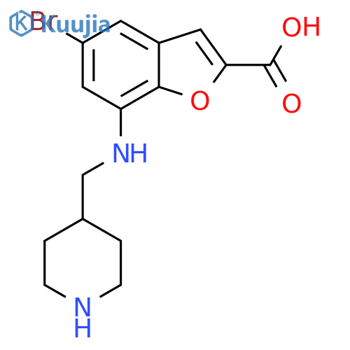 5-Bromo-7-(4-piperidinylmethyl)amino-2-benzofurancarboxylic Acid structure