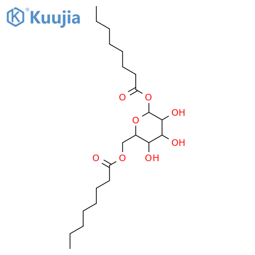 1,6-di-O-octanoyl-beta-D-glucopyranose structure