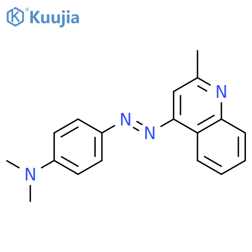 Benzenamine, N,N-dimethyl-4-[(2-methyl-4-quinolinyl)azo]- structure