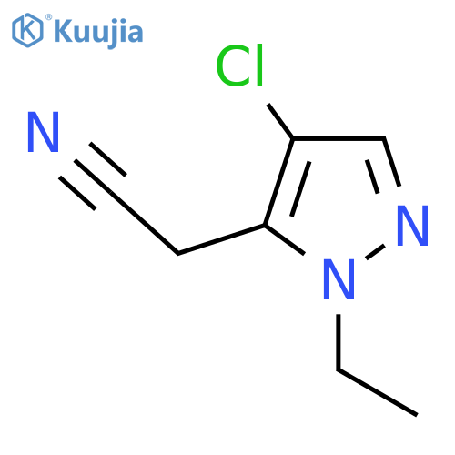 2-(4-Chloro-1-ethyl-1H-pyrazol-5-yl)acetonitrile structure
