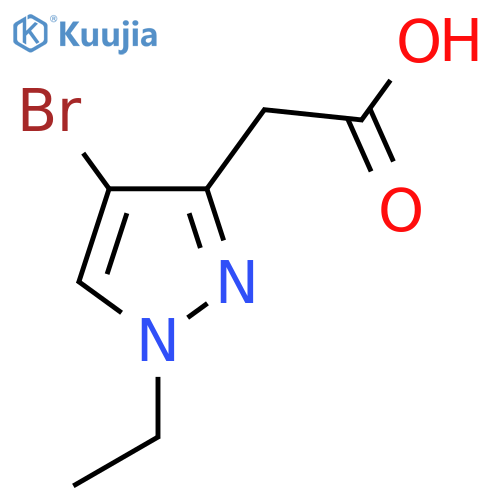 2-(4-bromo-1-ethyl-1H-pyrazol-3-yl)acetic acid structure