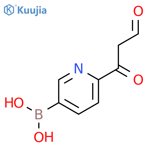 (6-(3-Oxopropanoyl)pyridin-3-yl)boronic acid structure