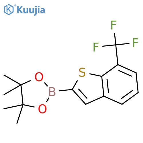 4,4,5,5-Tetramethyl-2-(7-(trifluoromethyl)benzo[b]thiophen-2-yl)-1,3,2-dioxaborolane structure