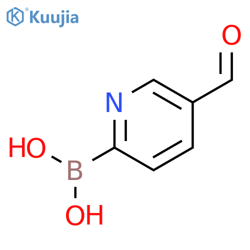 B-(5-Formyl-2-pyridinyl)boronic acid structure