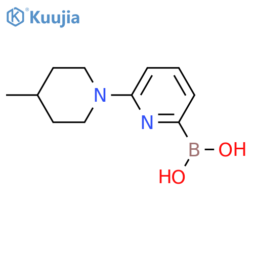 (6-(4-Methylpiperidin-1-yl)pyridin-2-yl)boronic acid structure