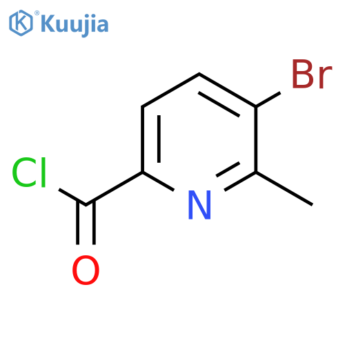 3-Bromo-2-methylpyridine-6-carbonyl chloride structure