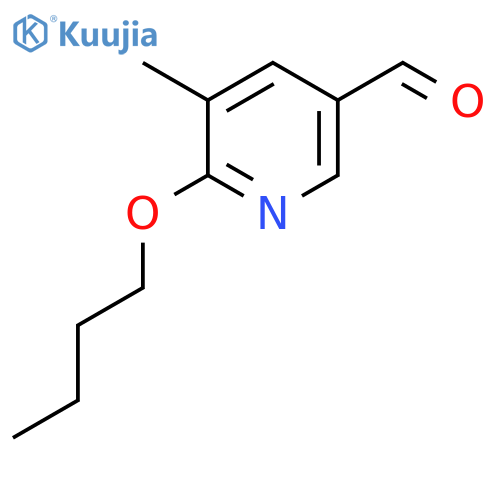 6-butoxy-5-methylpyridine-3-carbaldehyde structure